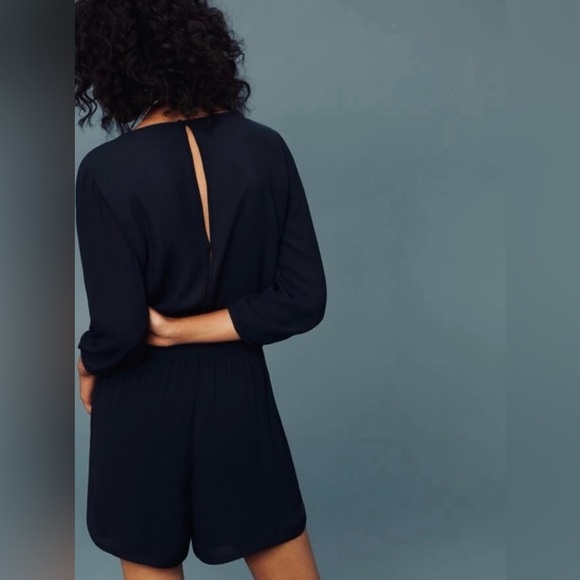 Babaton Aritzia Keagan Navy Blue Romper Playsuit - Picture 16 of 17